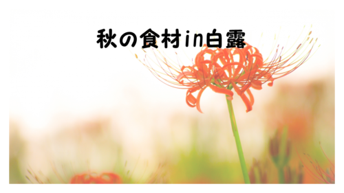 秋の食材in白露